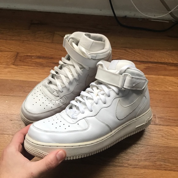 Nike Shoes | All White Nike Air Force Ones High Tops | Poshmark